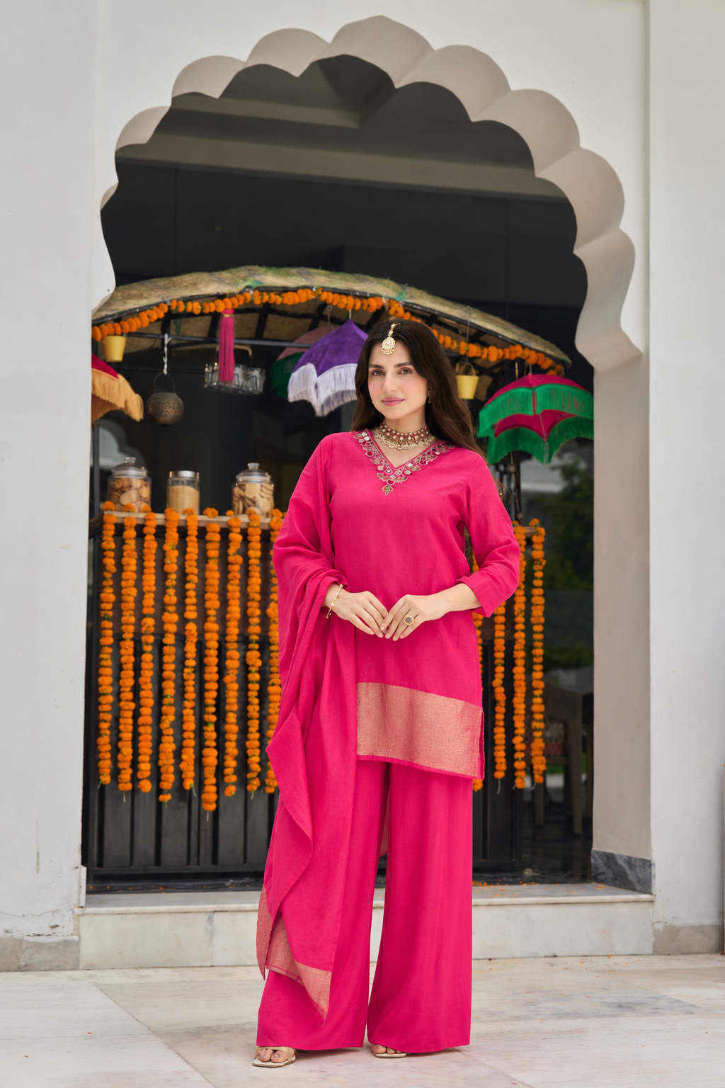 Fuchsia Pink Grace Suit Set