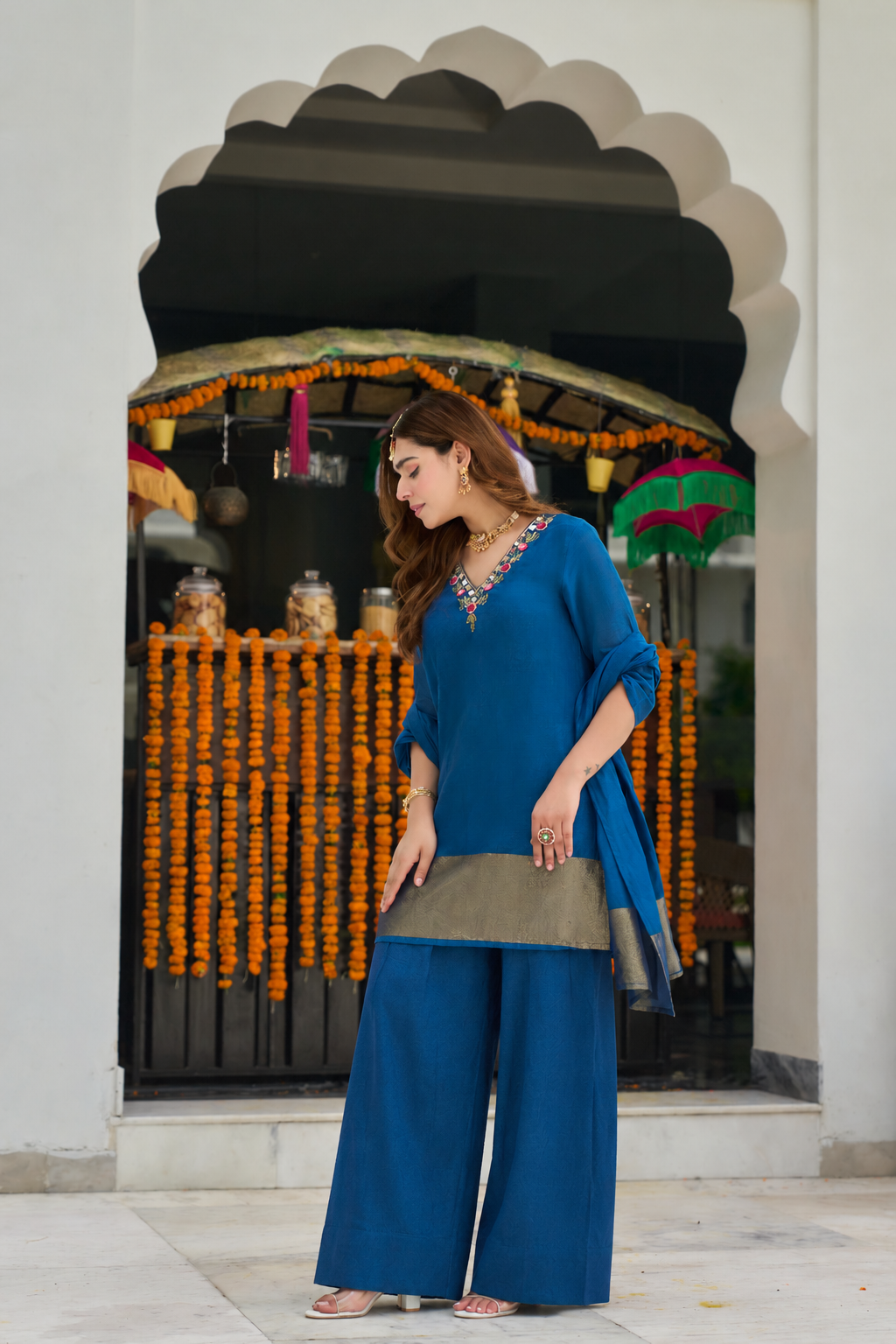 Ocean Blue Grace Kurta Set