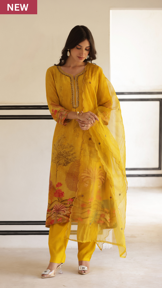 Lush Mustard Suit Set