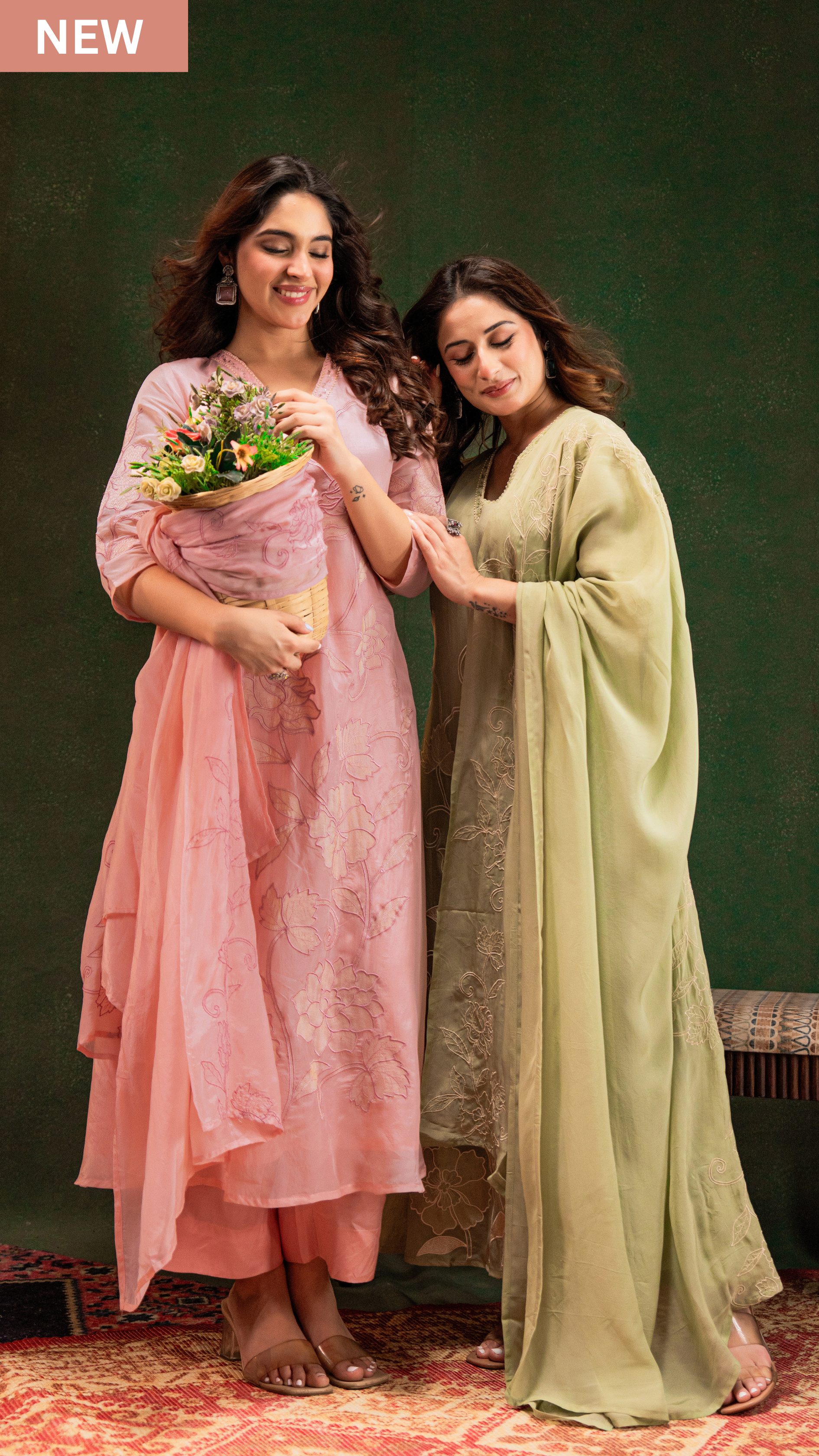 Blush Aura Silk Suit Set