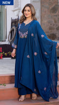 Ocean Bloom A-line Suit Set