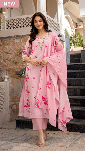 Rose Whisper Cotton Suit Set