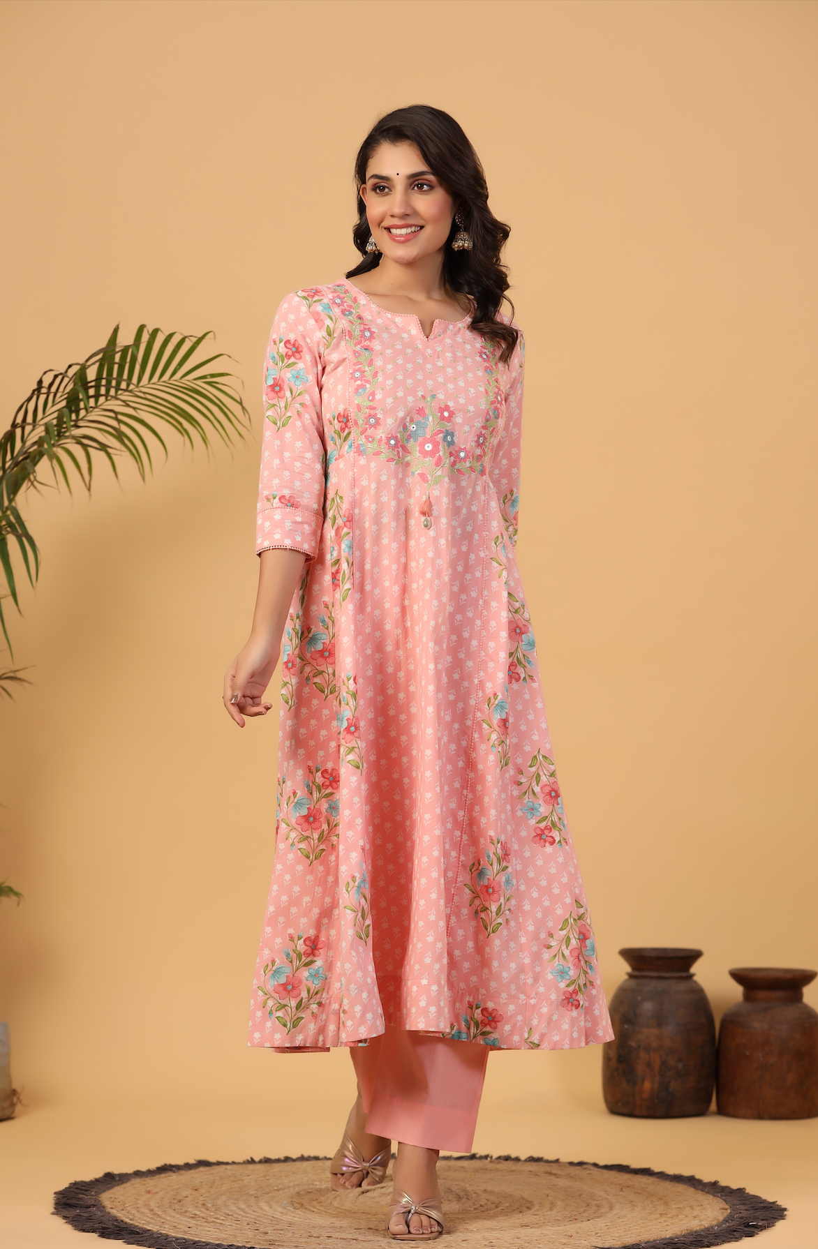 Pink Bloom Anarkali Set