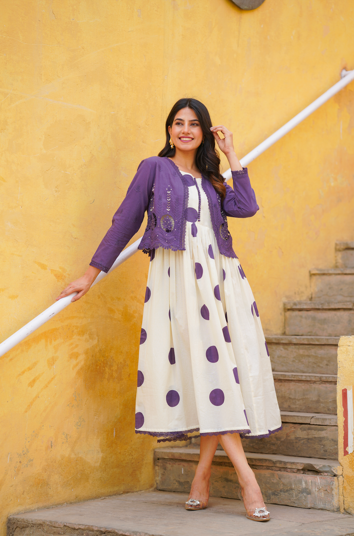 Purple Polka Dot Dress