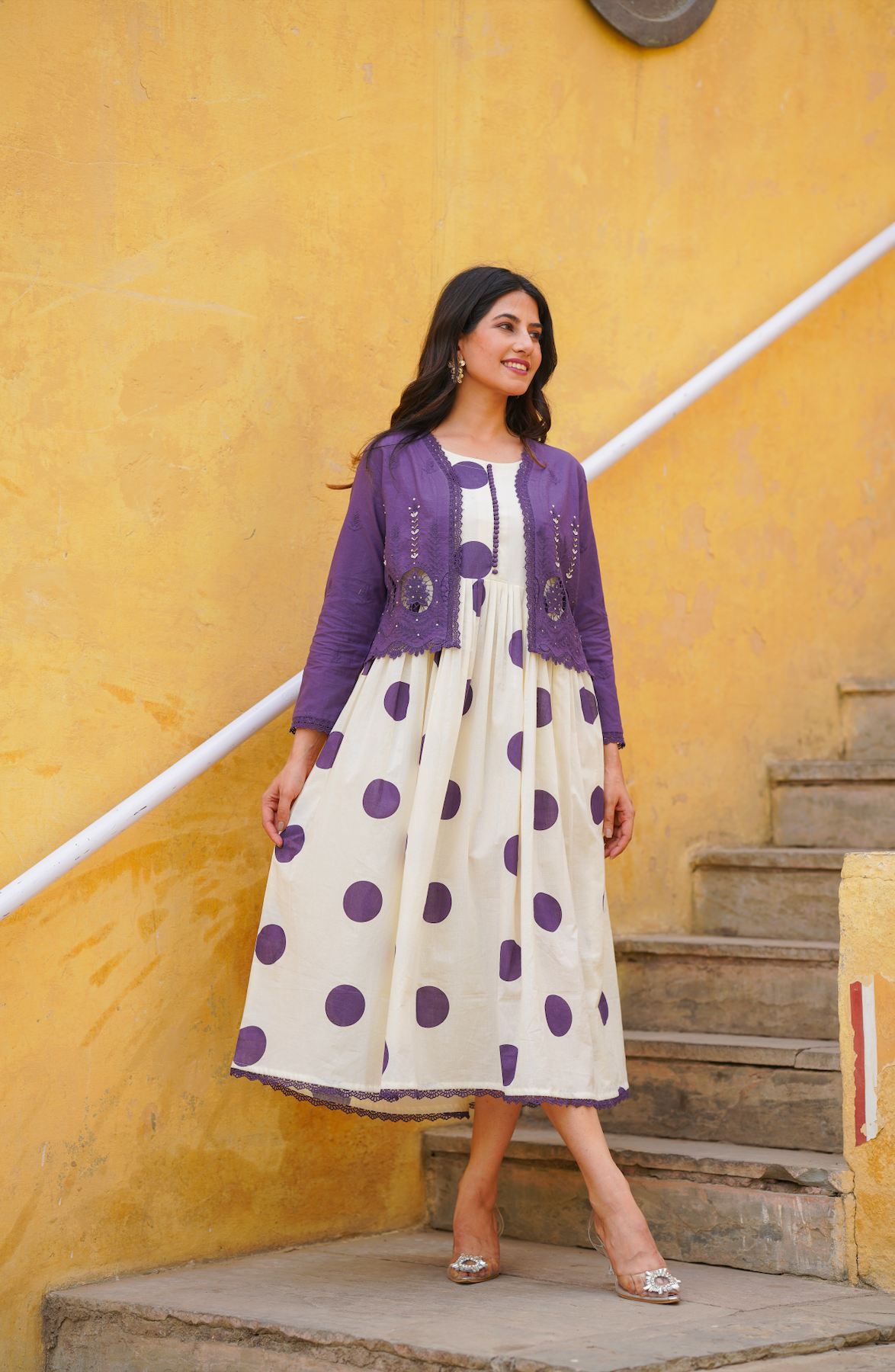 Purple Polka Dot Dress