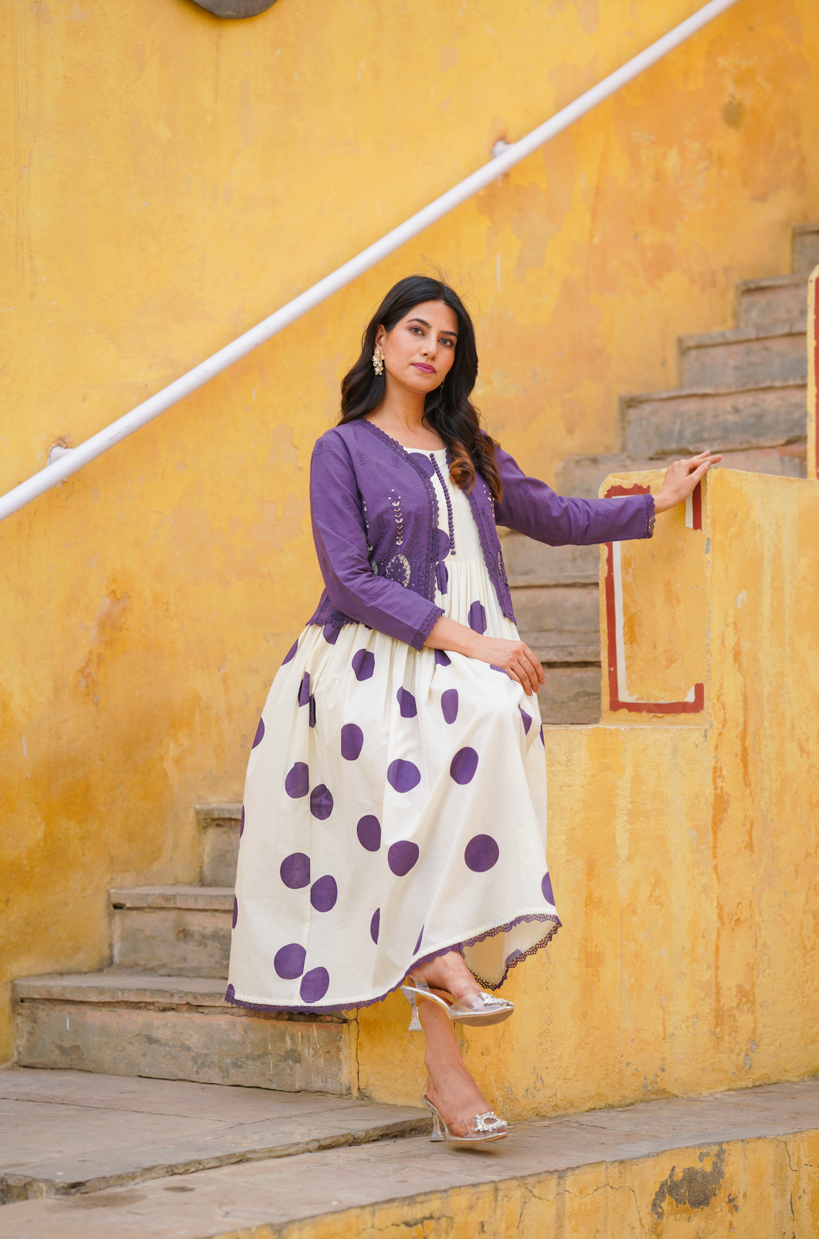 Purple Polka Dot Dress