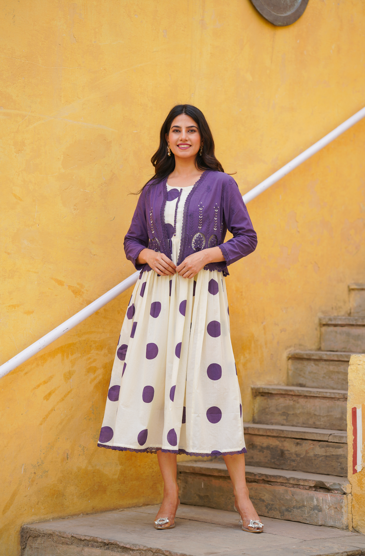 Purple Polka Dot Dress
