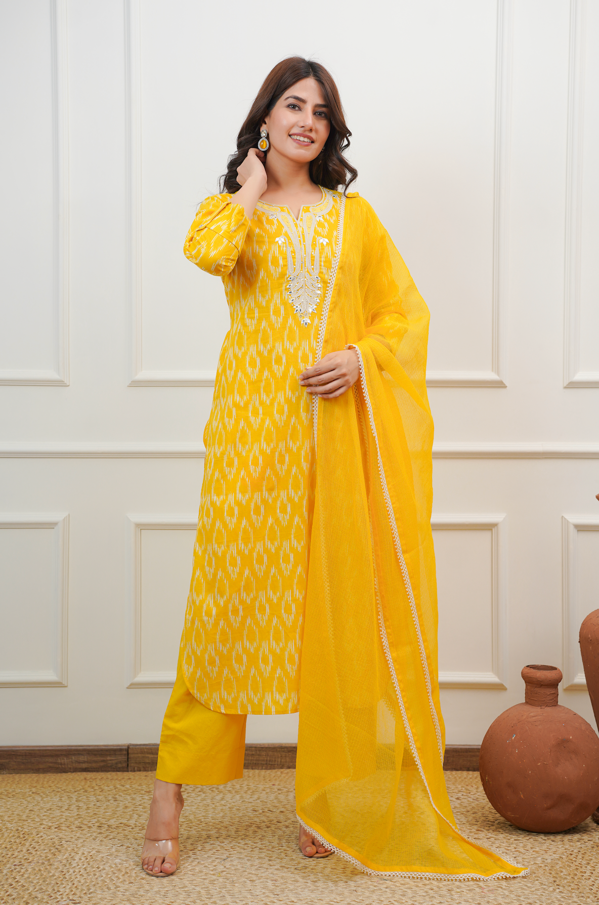 Cadmium Yellow Straight Suit Set