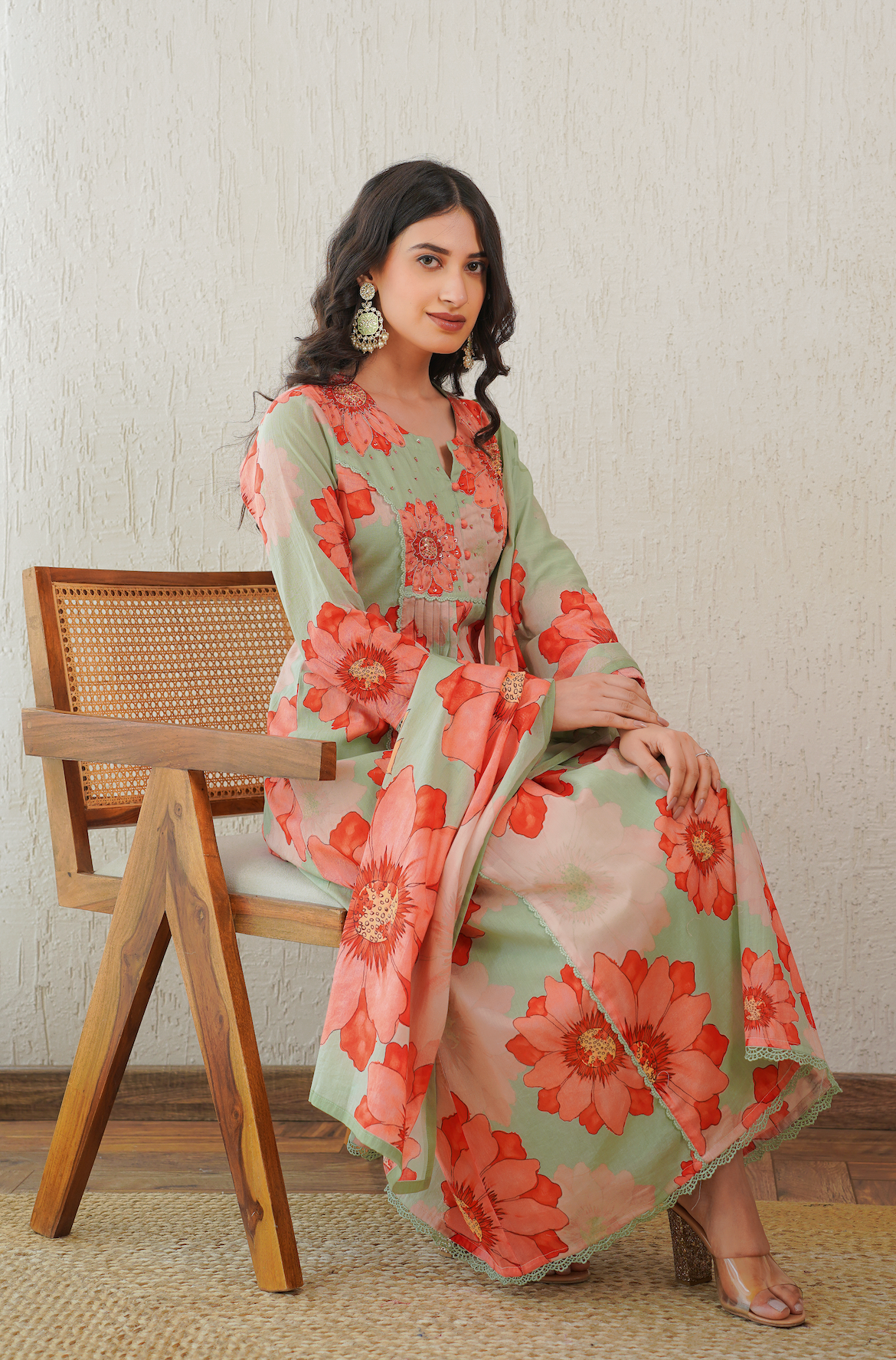 Green Shades of Tangerine Flowers