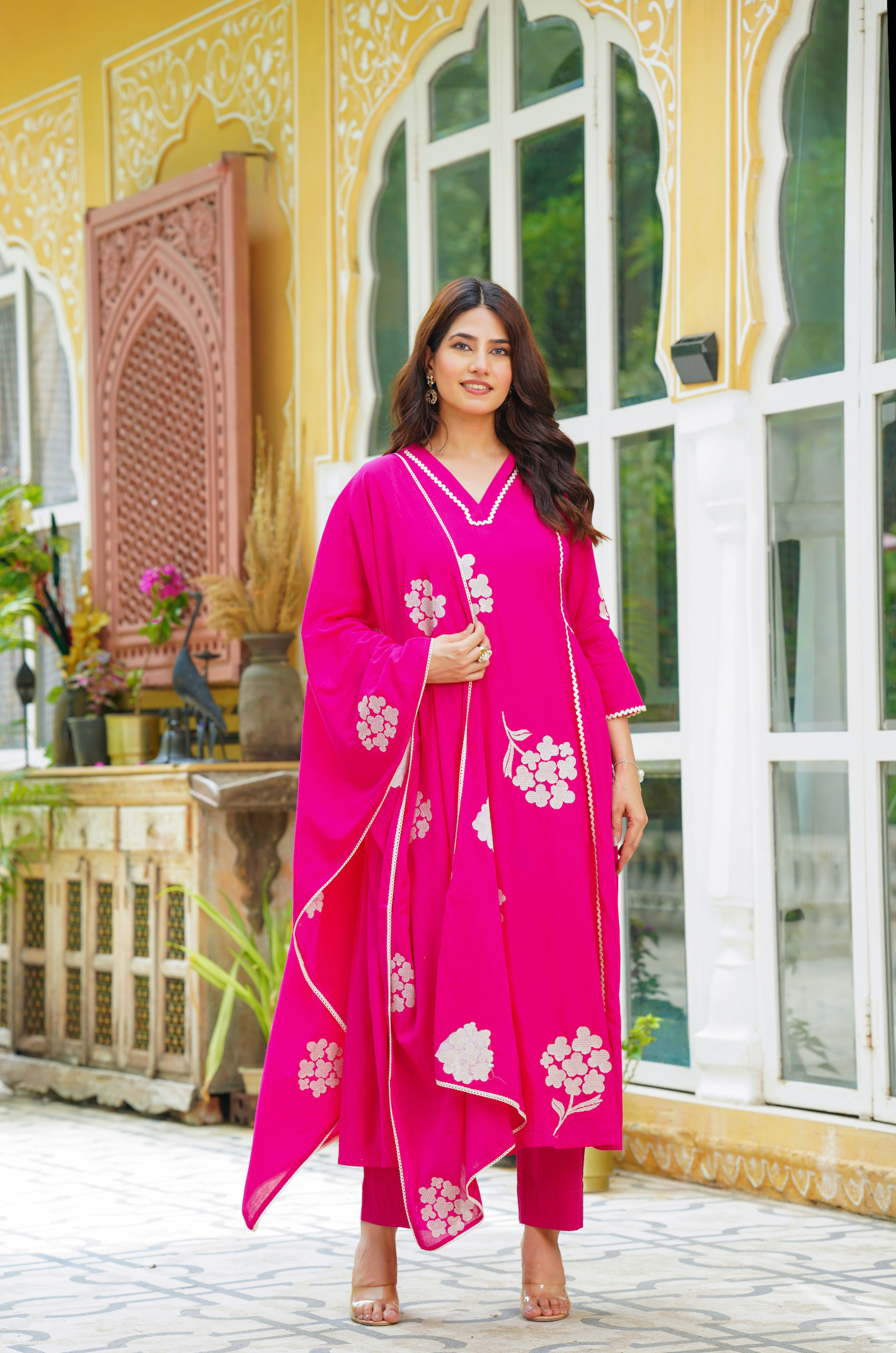 Fuscia Pink Suit Set