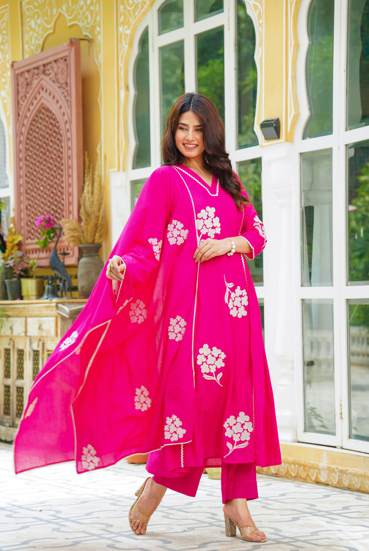 Fuscia Pink Suit Set