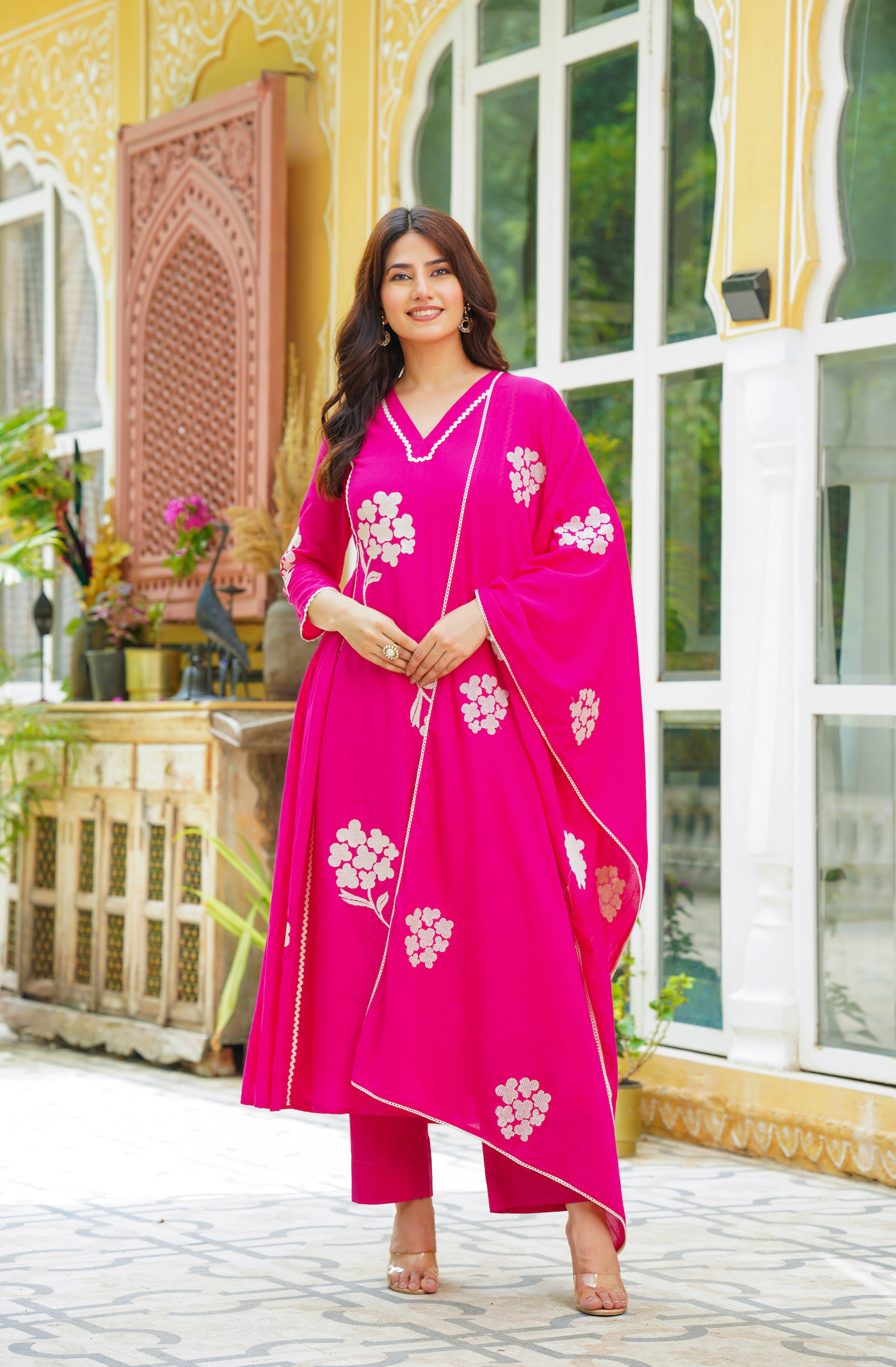 Fuscia Pink Suit Set