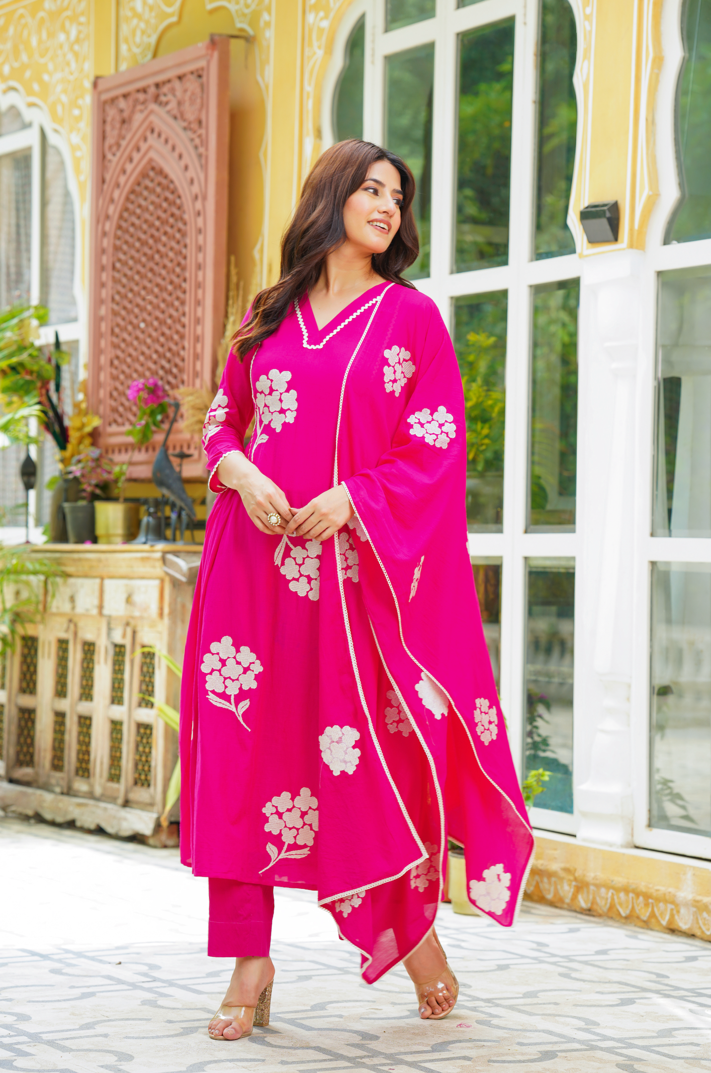 Fuscia Pink Suit Set