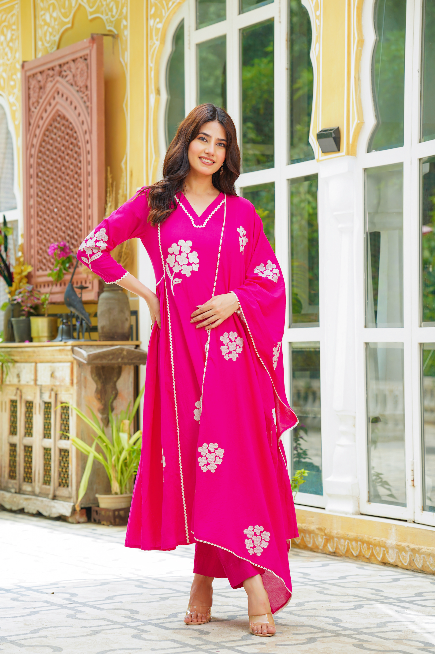 Fuscia Pink Suit Set