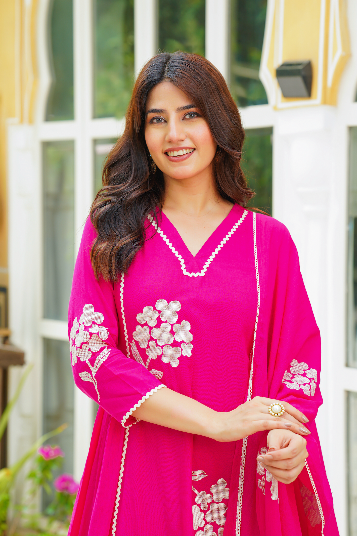 Fuscia Pink Suit Set