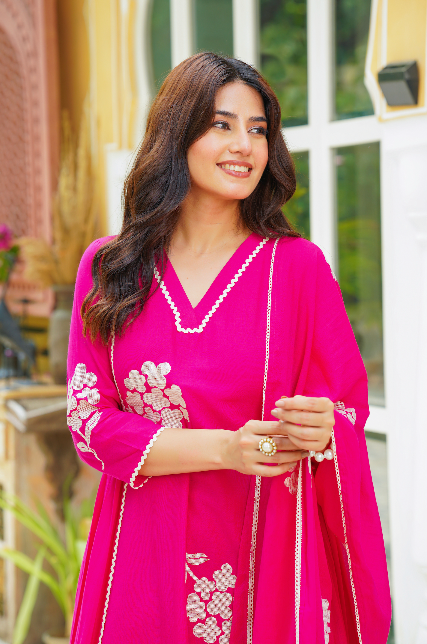 Fuscia Pink Suit Set