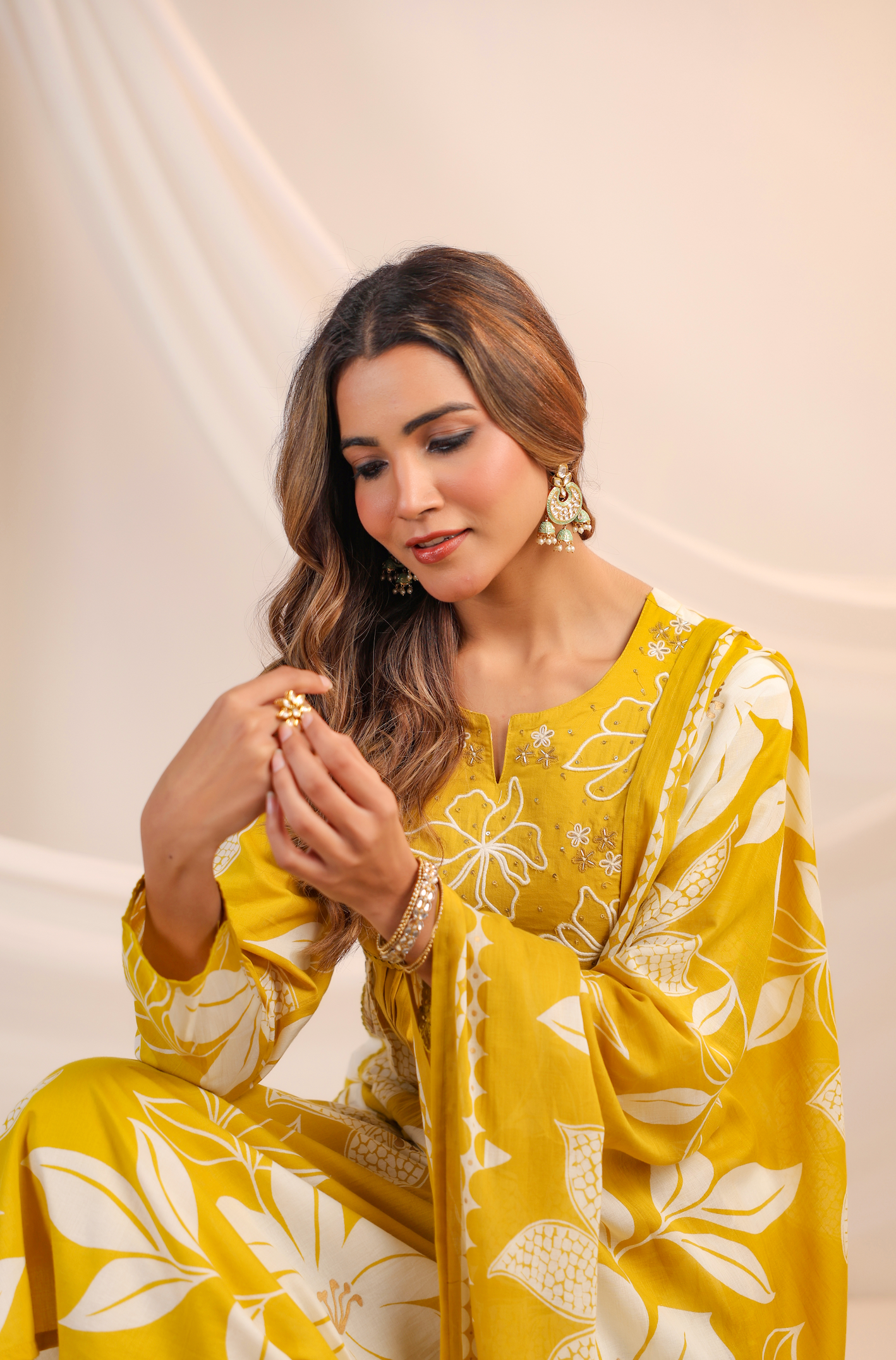 Golden Sunshine Cotton Suit Set