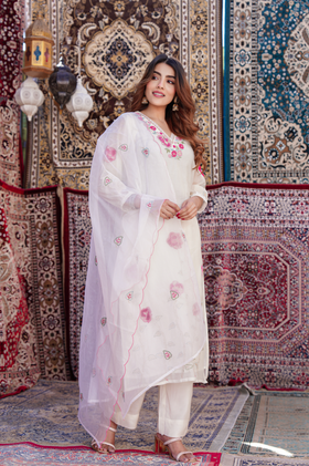 Pearl Charm Chanderi Suit Set