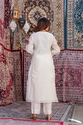 Pearl Charm Chanderi Suit Set