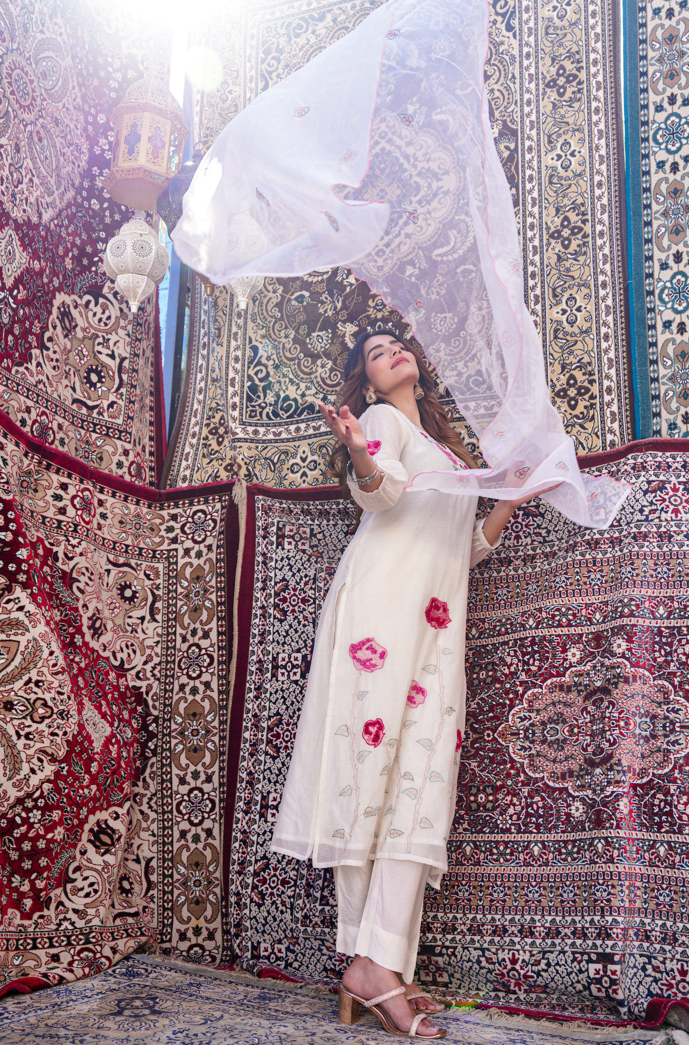 Pearl Charm Chanderi Suit Set