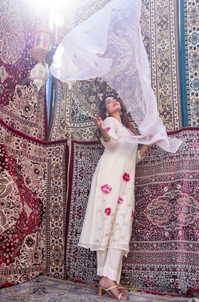 Pearl Charm Chanderi Suit Set
