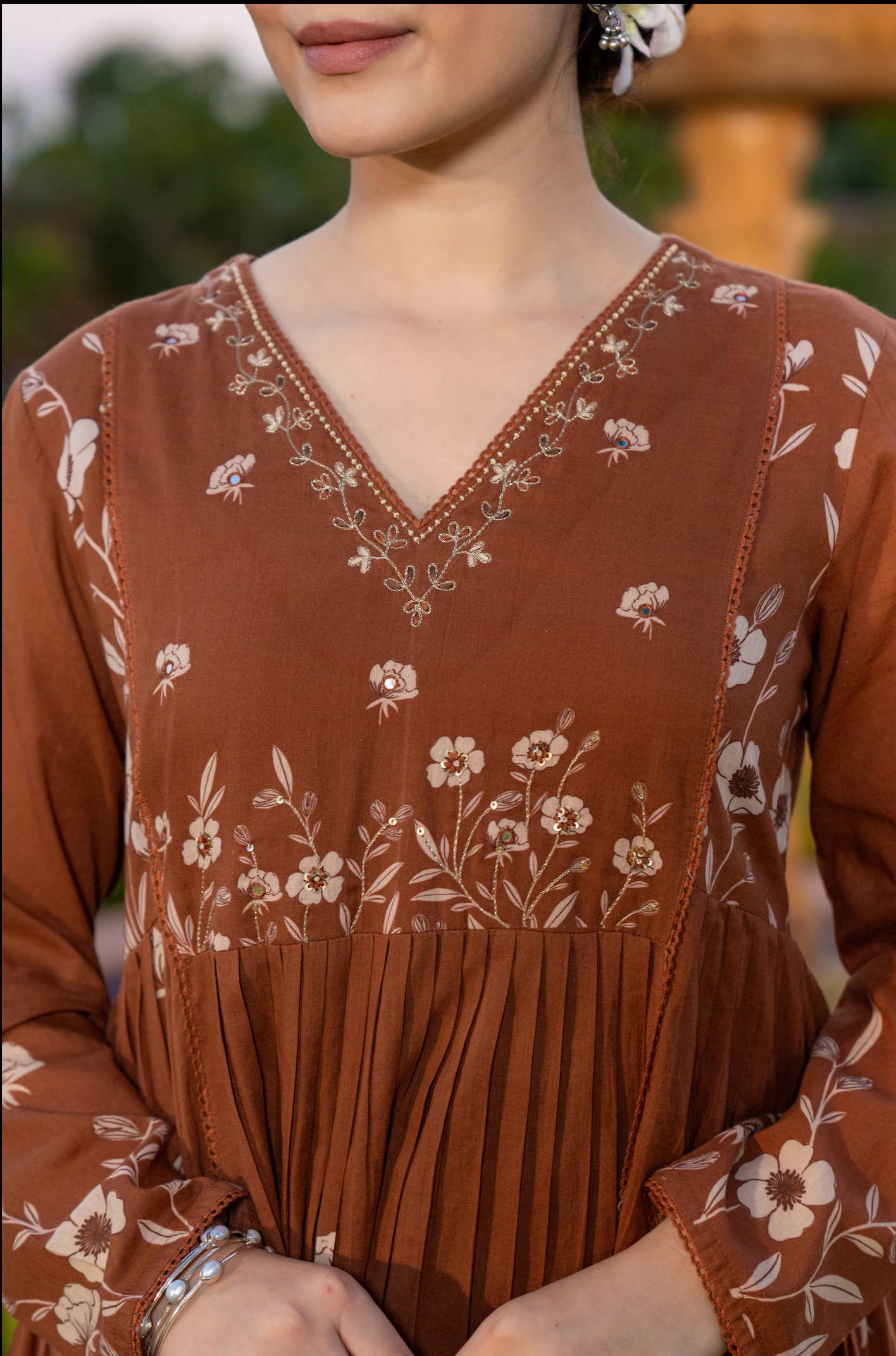 Cinnamon Bloom Cotton Suit Set