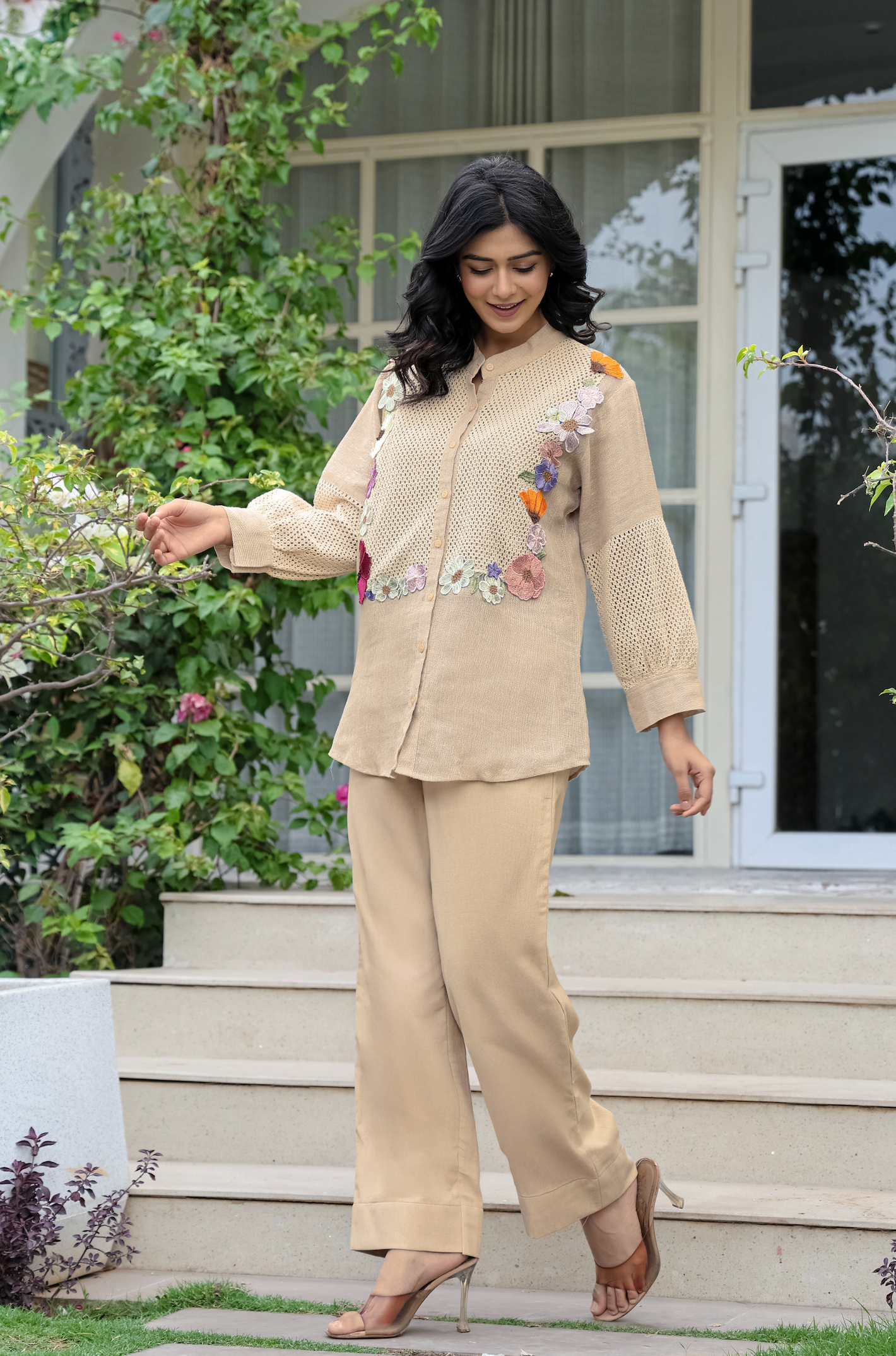 Crochet Bloom Ensemble Co-ord Set