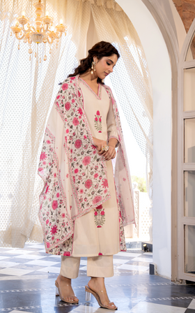 Peach Blossom Cotton Suit Set