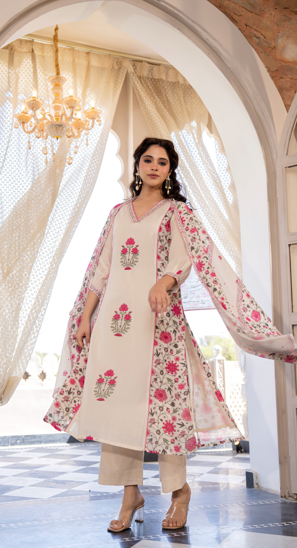 Peach Blossom Cotton Suit Set