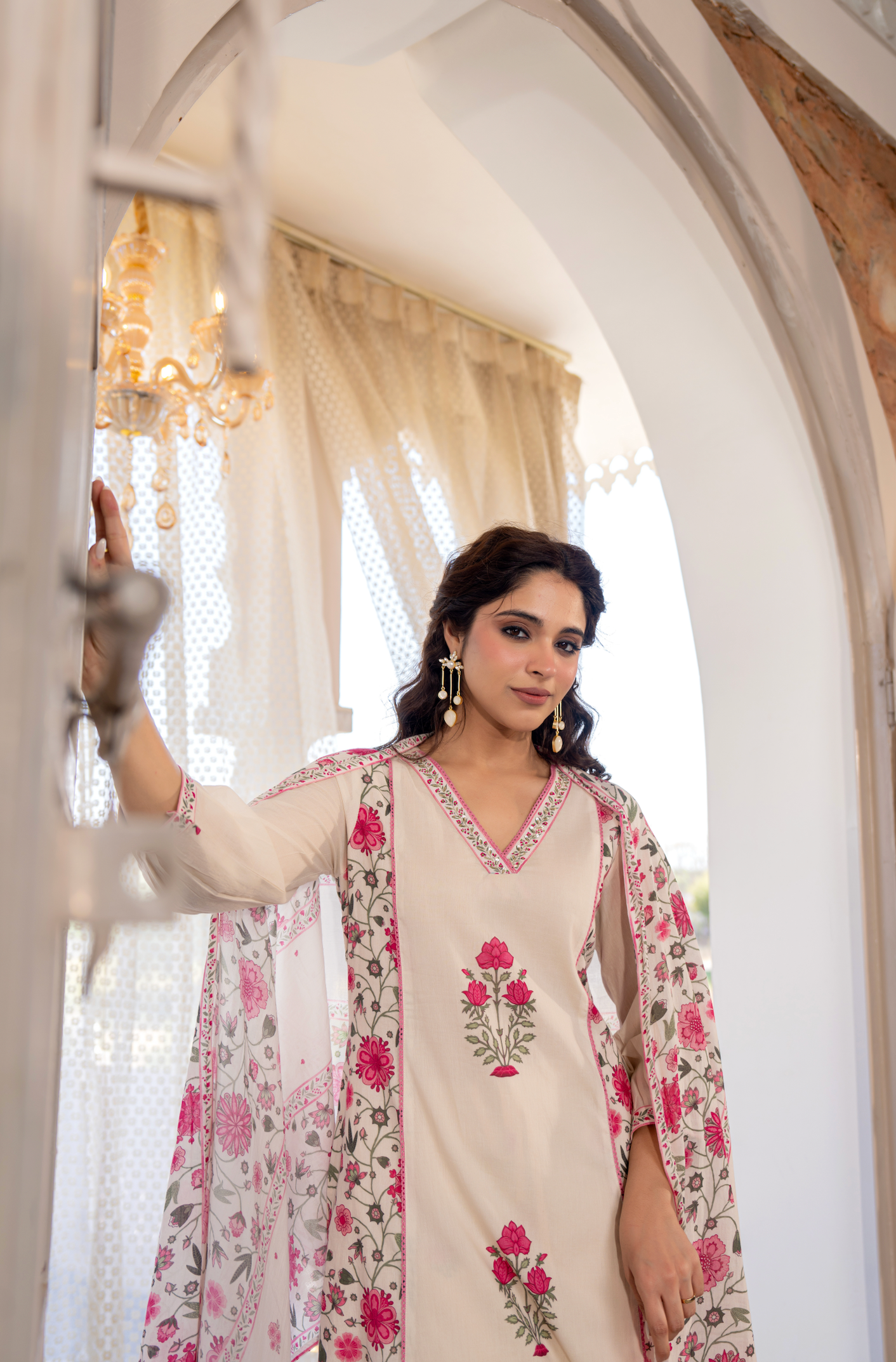 Peach Blossom Cotton Suit Set