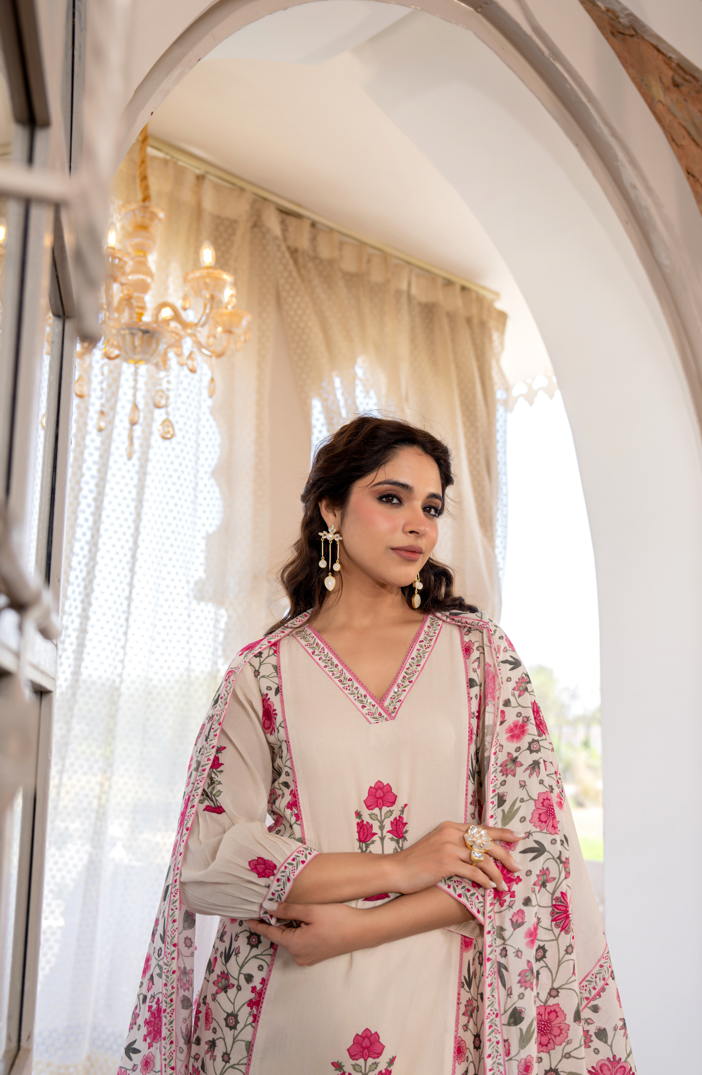 Peach Blossom Cotton Suit Set