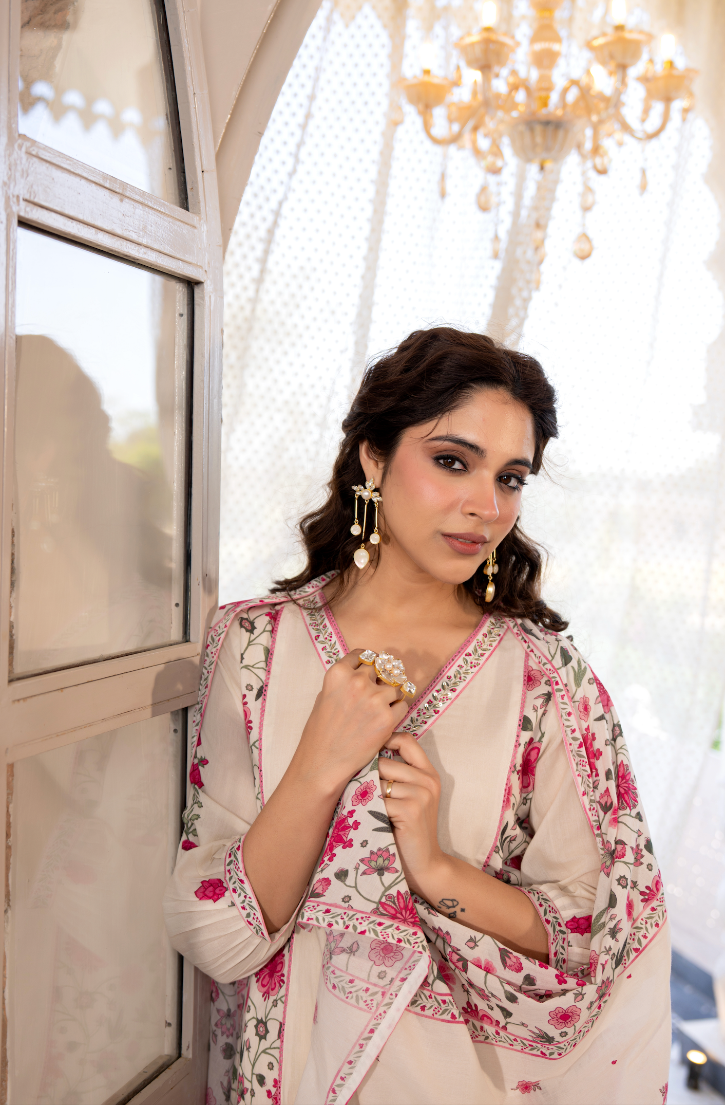 Peach Blossom Cotton Suit Set