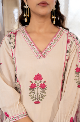 Peach Blossom Cotton Suit Set