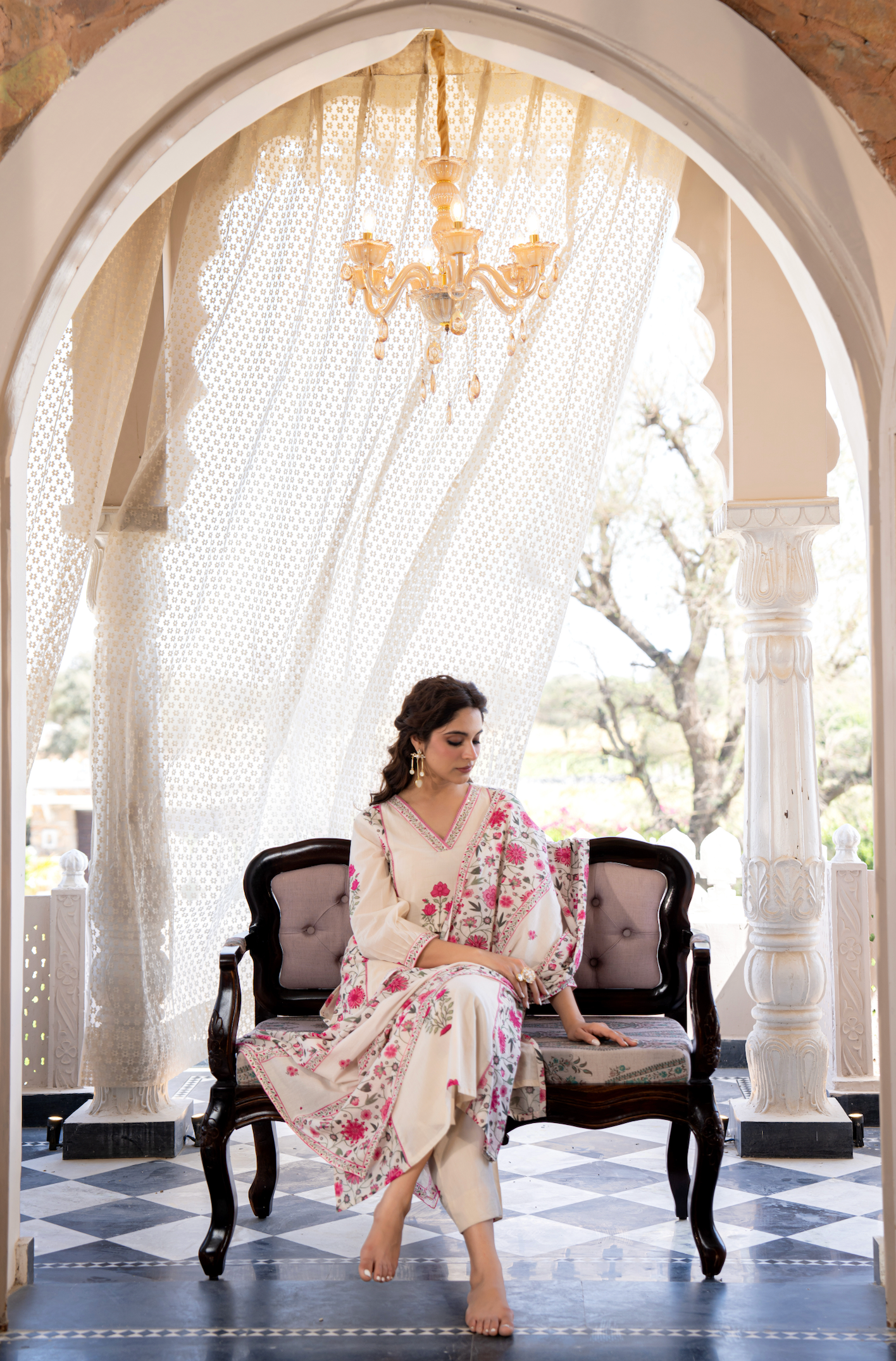 Peach Blossom Cotton Suit Set