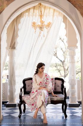 Peach Blossom Cotton Suit Set