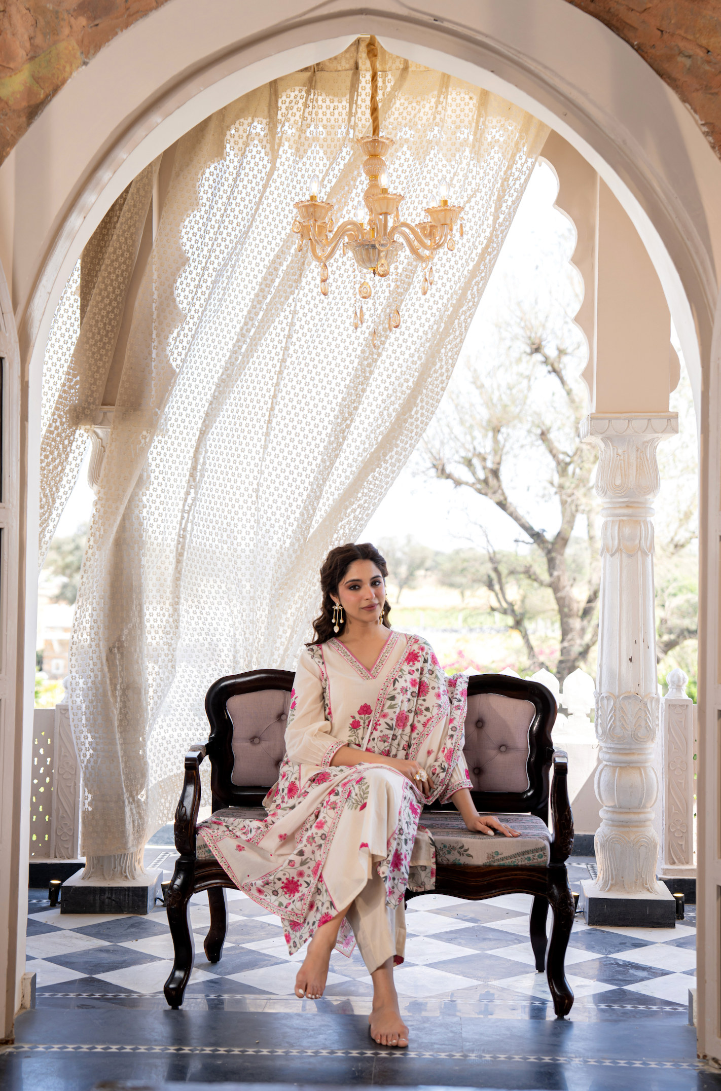 Peach Blossom Cotton Suit Set