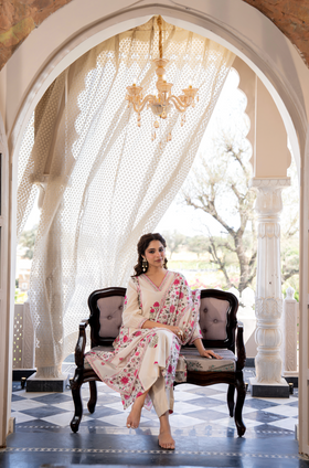 Peach Blossom Cotton Suit Set