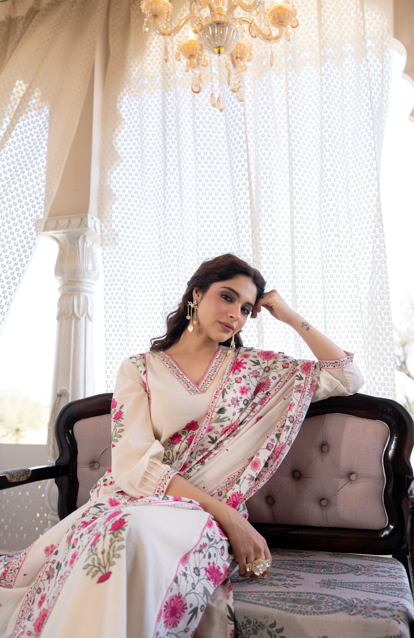 Peach Blossom Cotton Suit Set