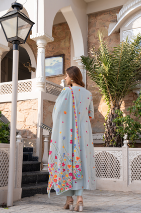 Ember Blossom Cotton Suit Set