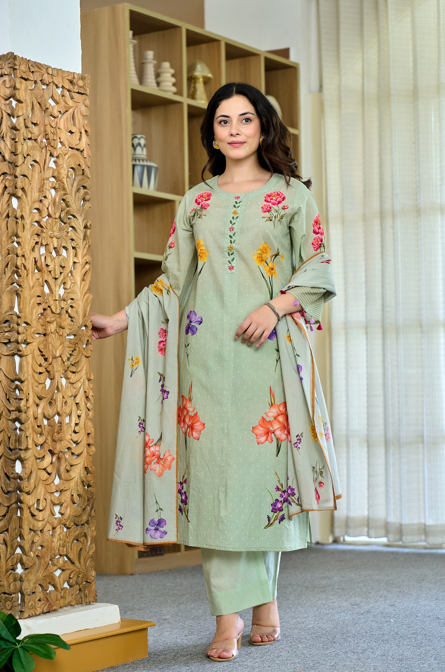 Mint Blossom Suit Set