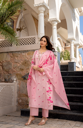 Rose Whisper Cotton Suit Set