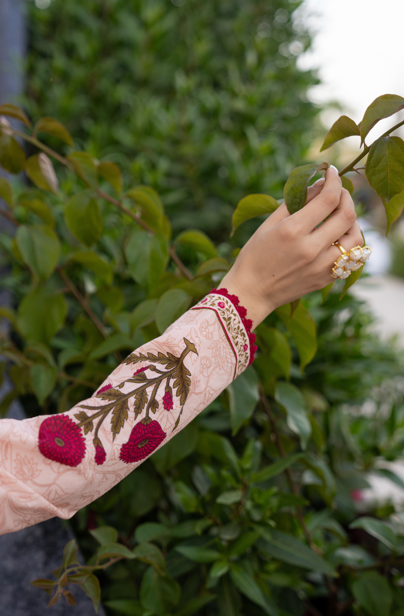 Blush Breeze Cotton Anarkali Suit Set