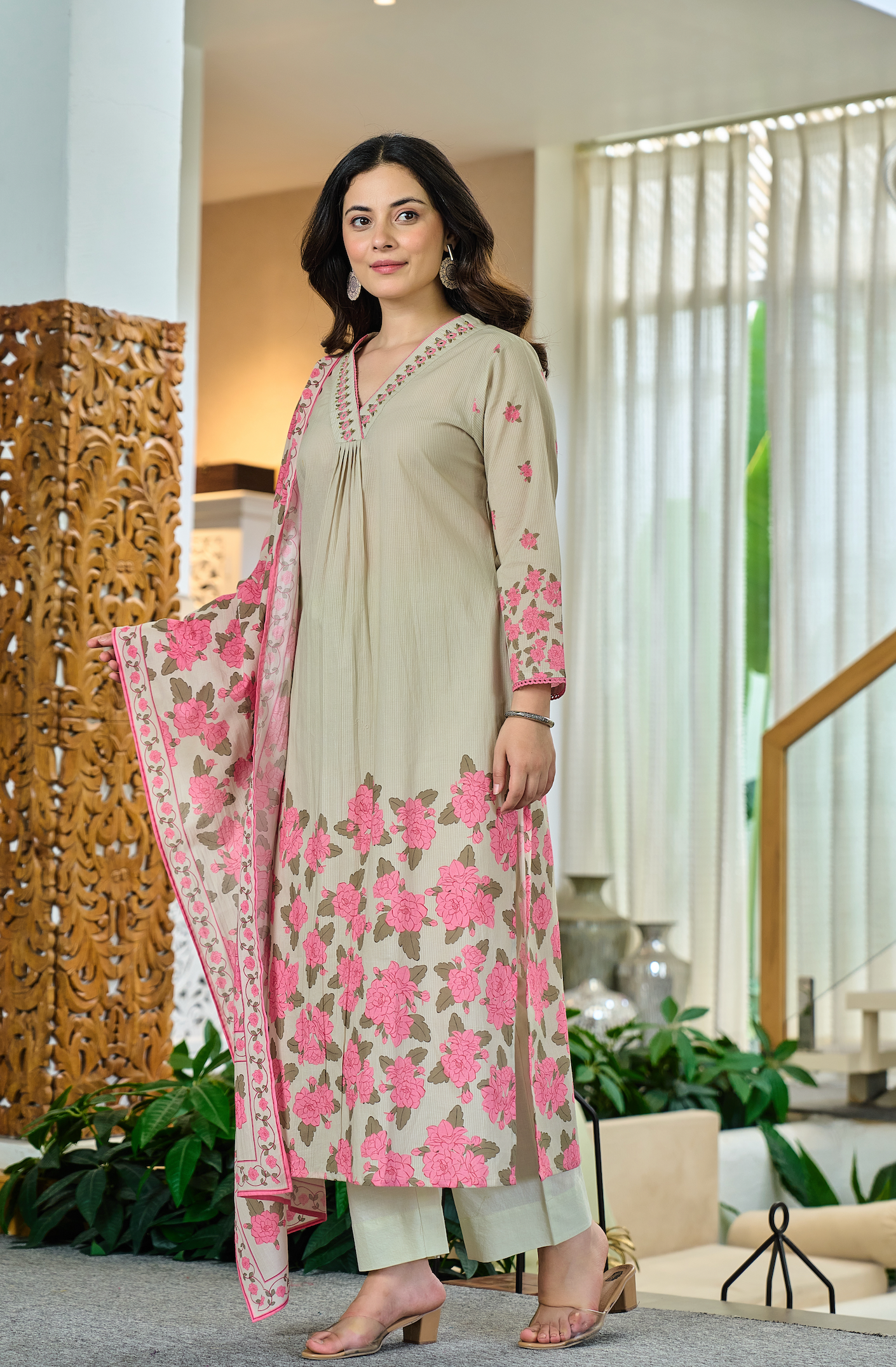 Mint Mirage Cotton Suit Set