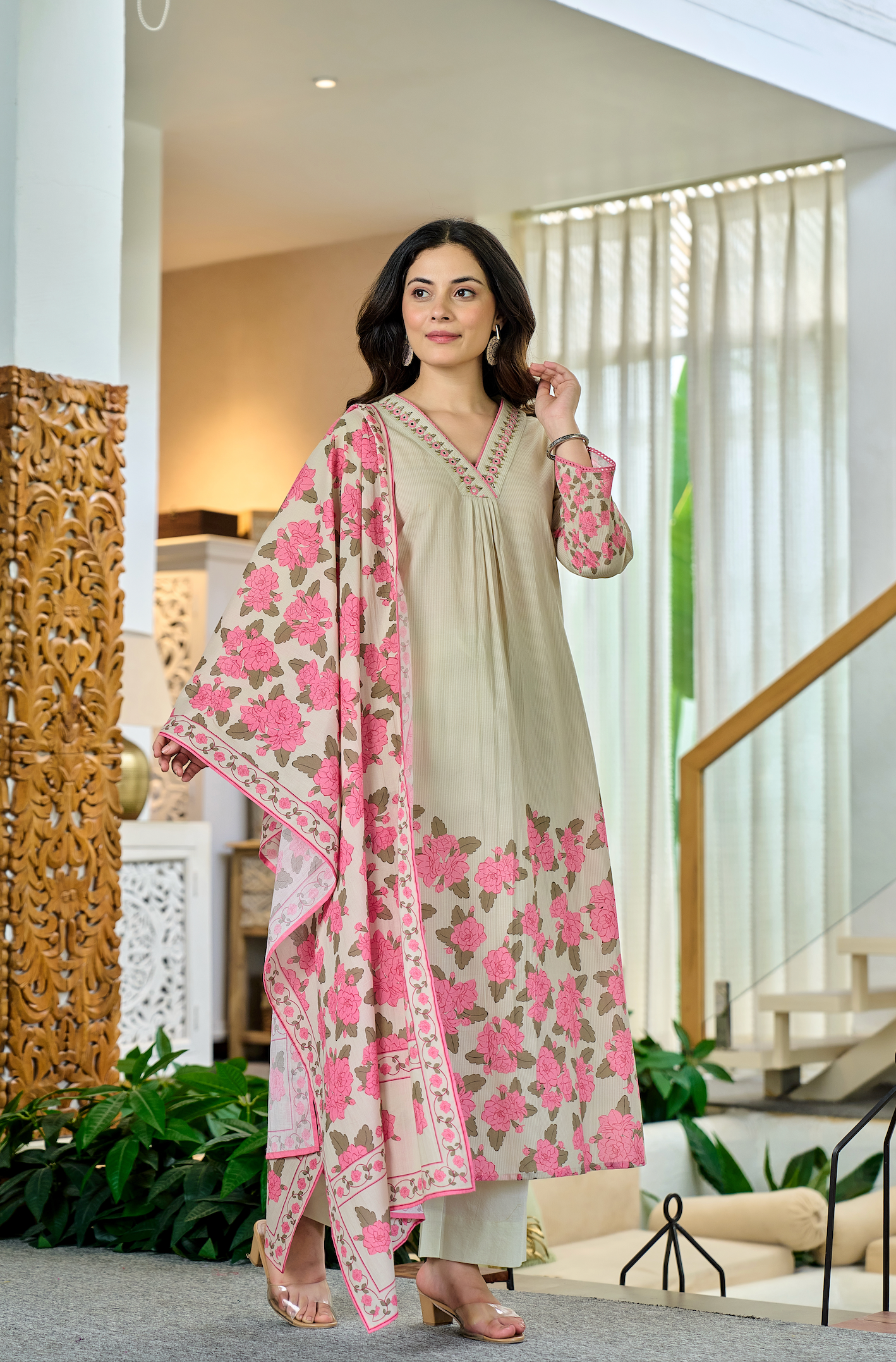 Mint Mirage Cotton Suit Set