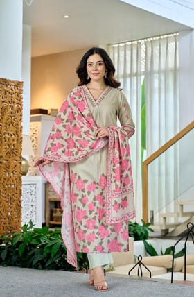 Mint Mirage Cotton Suit Set