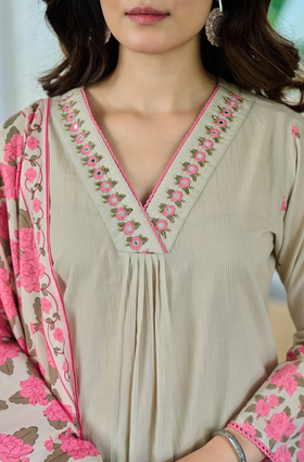 Mint Mirage Cotton Suit Set