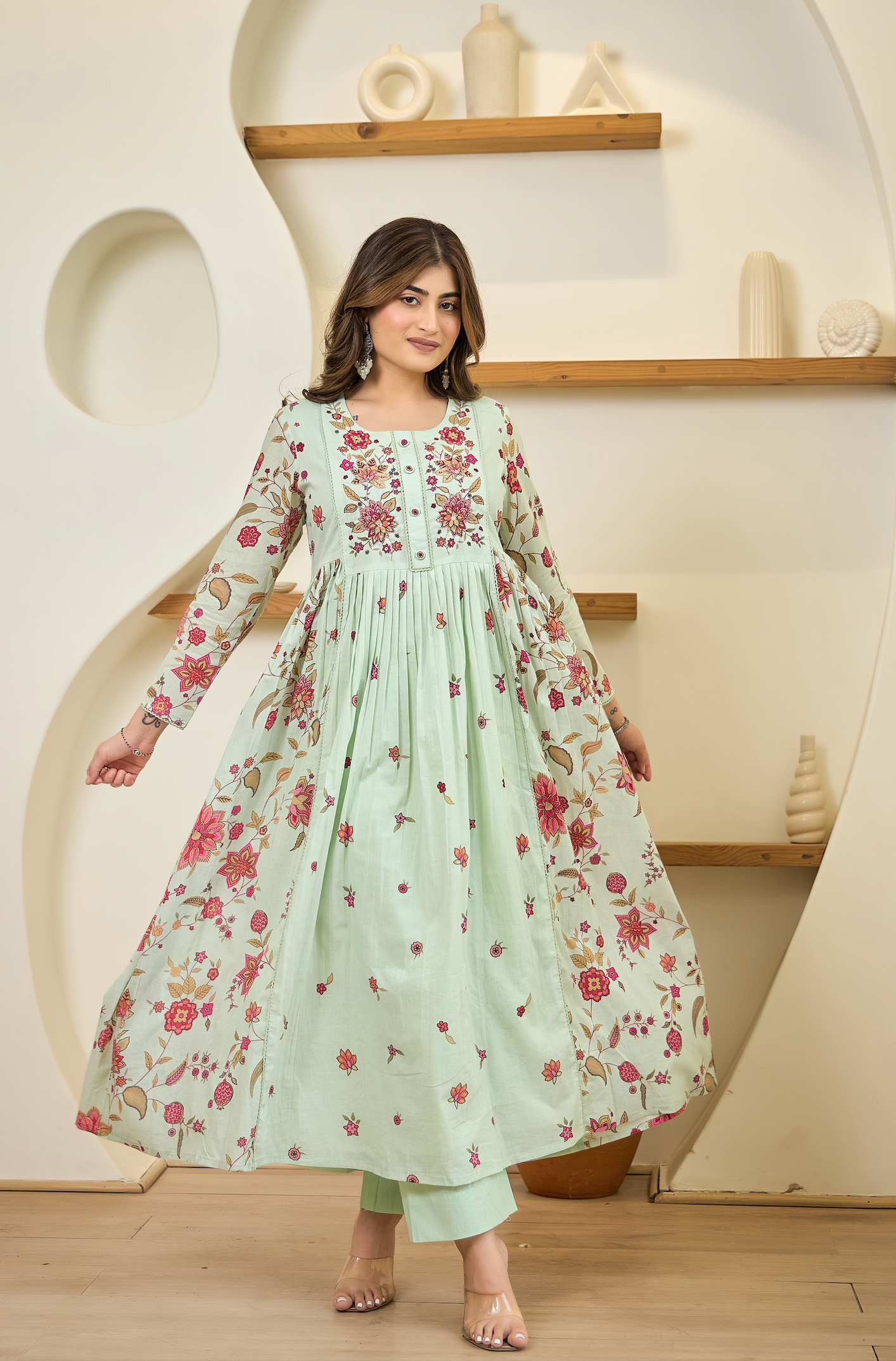 Fern Fantasy Cotton Suit Set