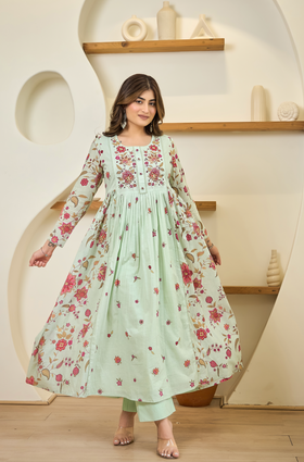 Fern Fantasy Cotton Suit Set