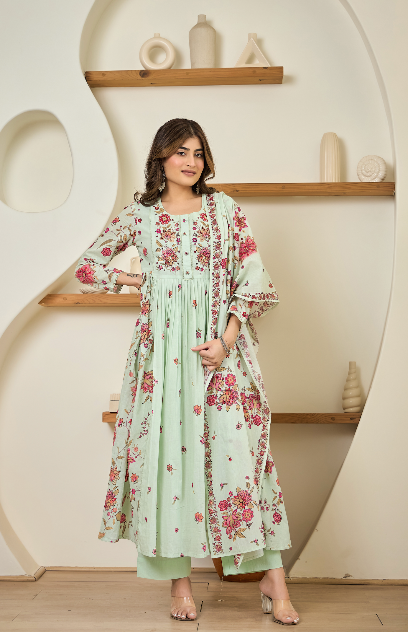 Fern Fantasy Cotton Suit Set