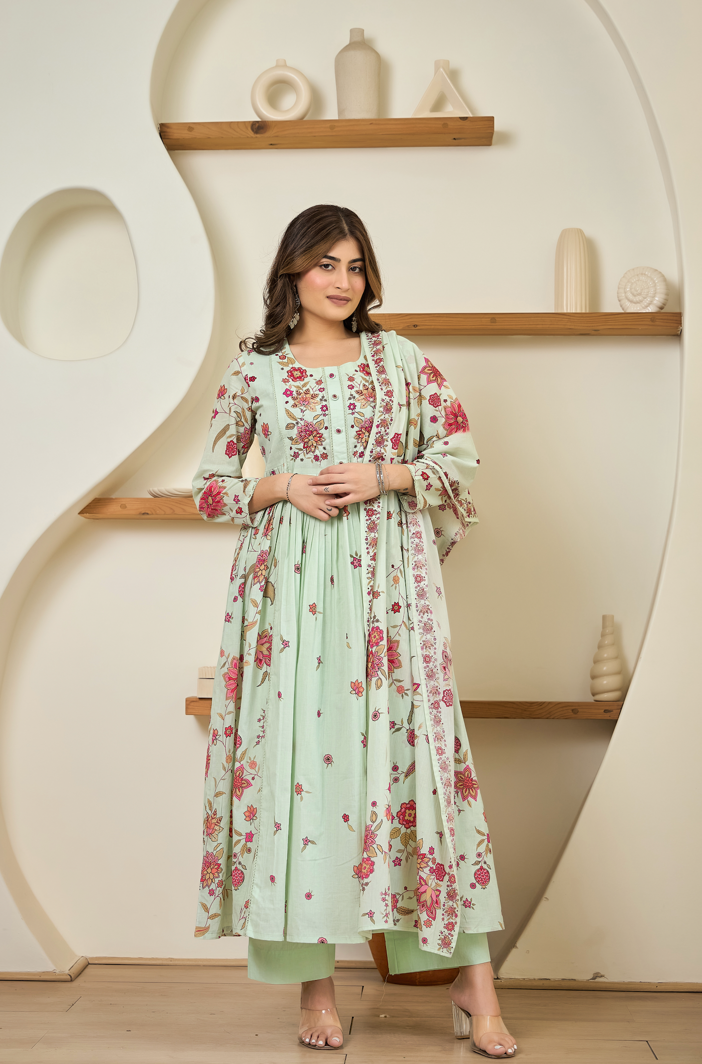 Fern Fantasy Cotton Suit Set